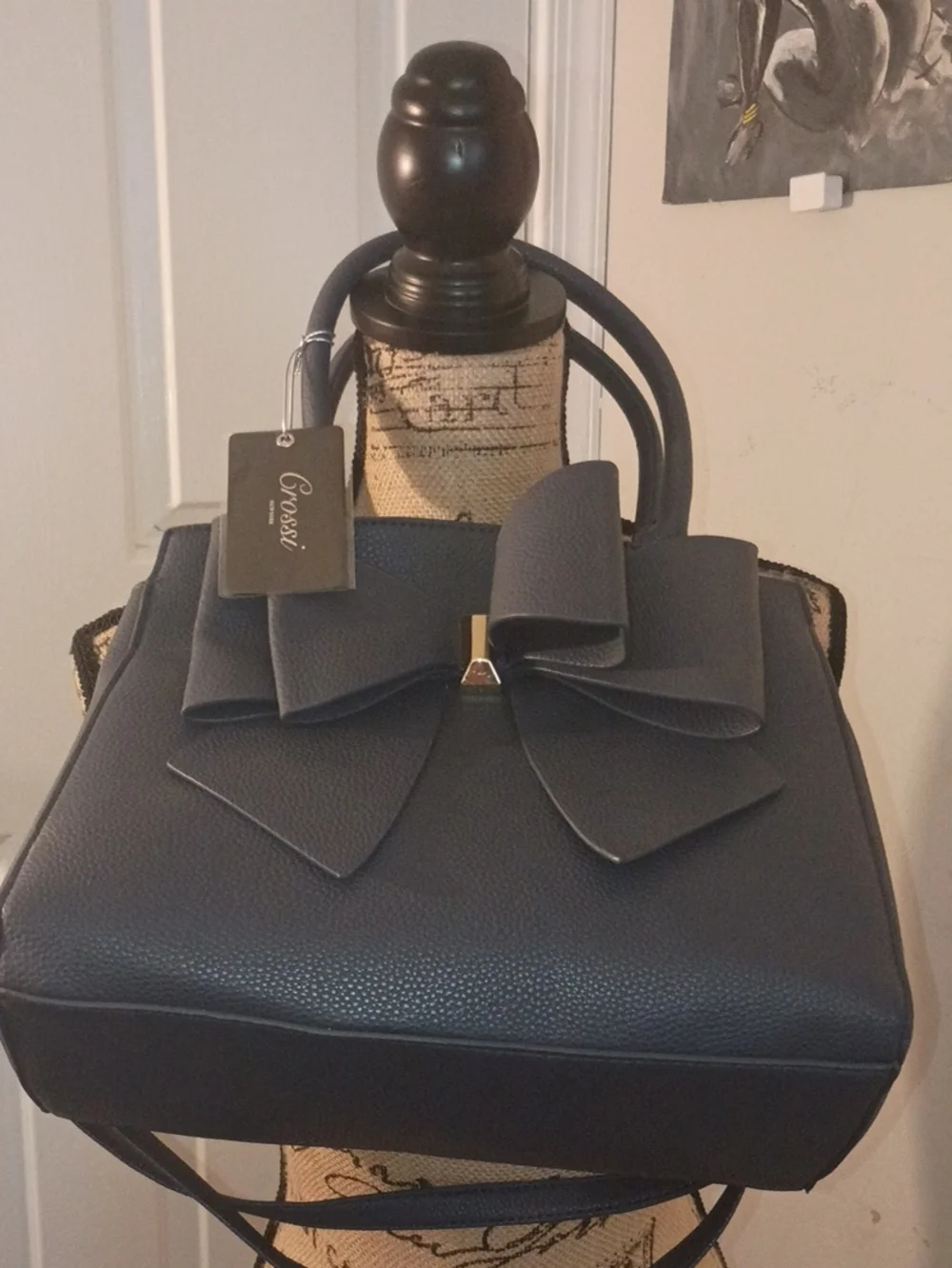 Grossi Park Double Bowtie Top Handle Crossbody Bag NWT